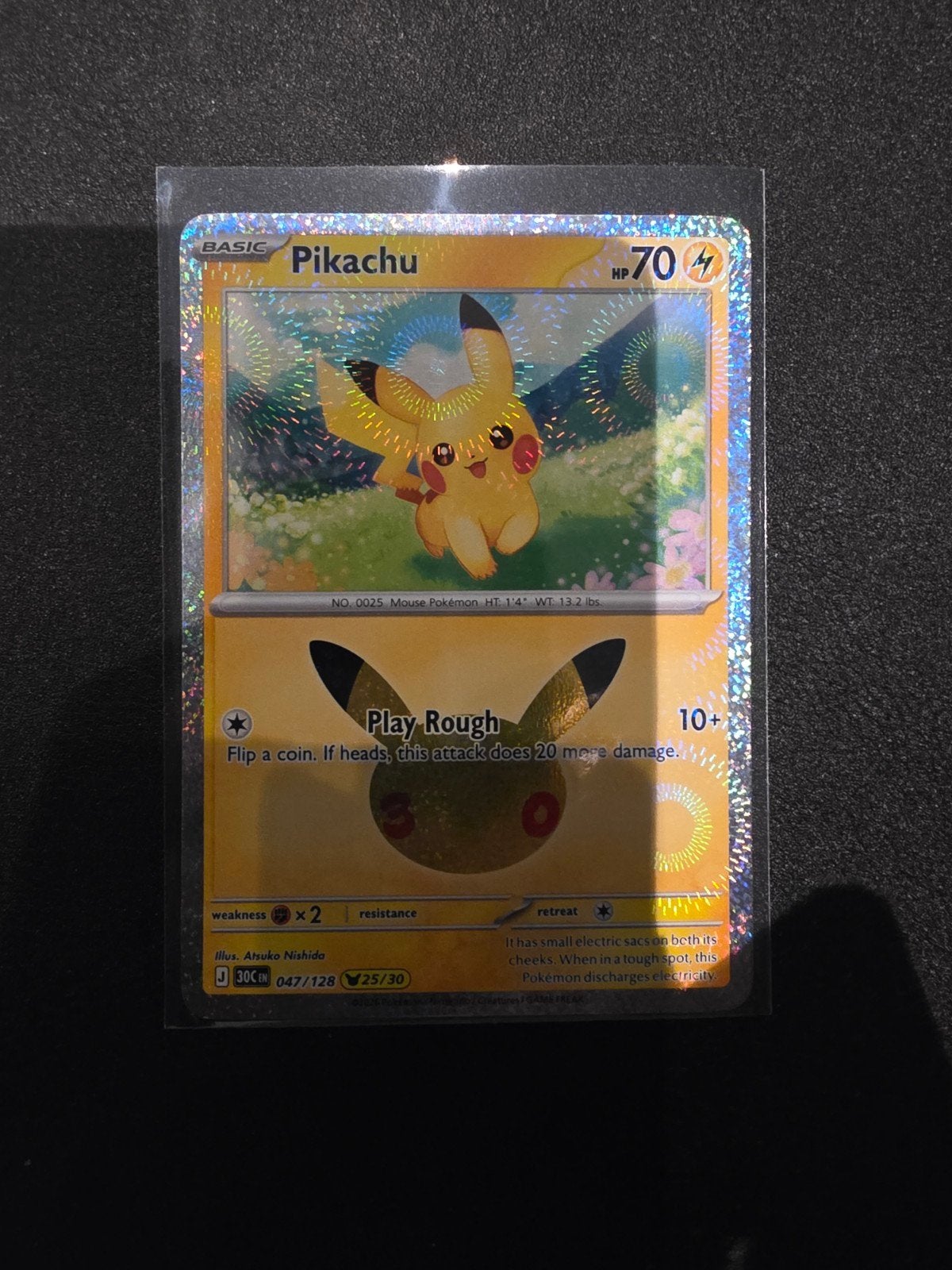 Pikachu 047/128 25/30, Ophalen of Verzenden, Zo goed als nieuw