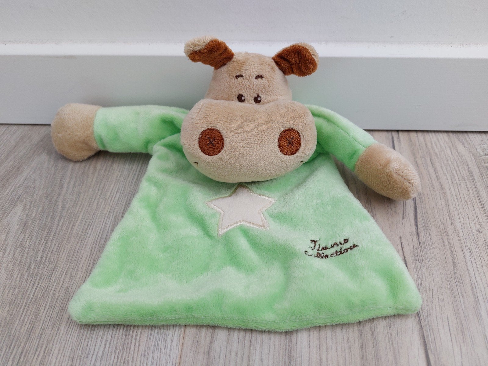 Knuffel knuffeldoekje tiamo collection Harry nijlpaard L1635, Ophalen of Verzenden, Zo goed als nieuw, Overige typen