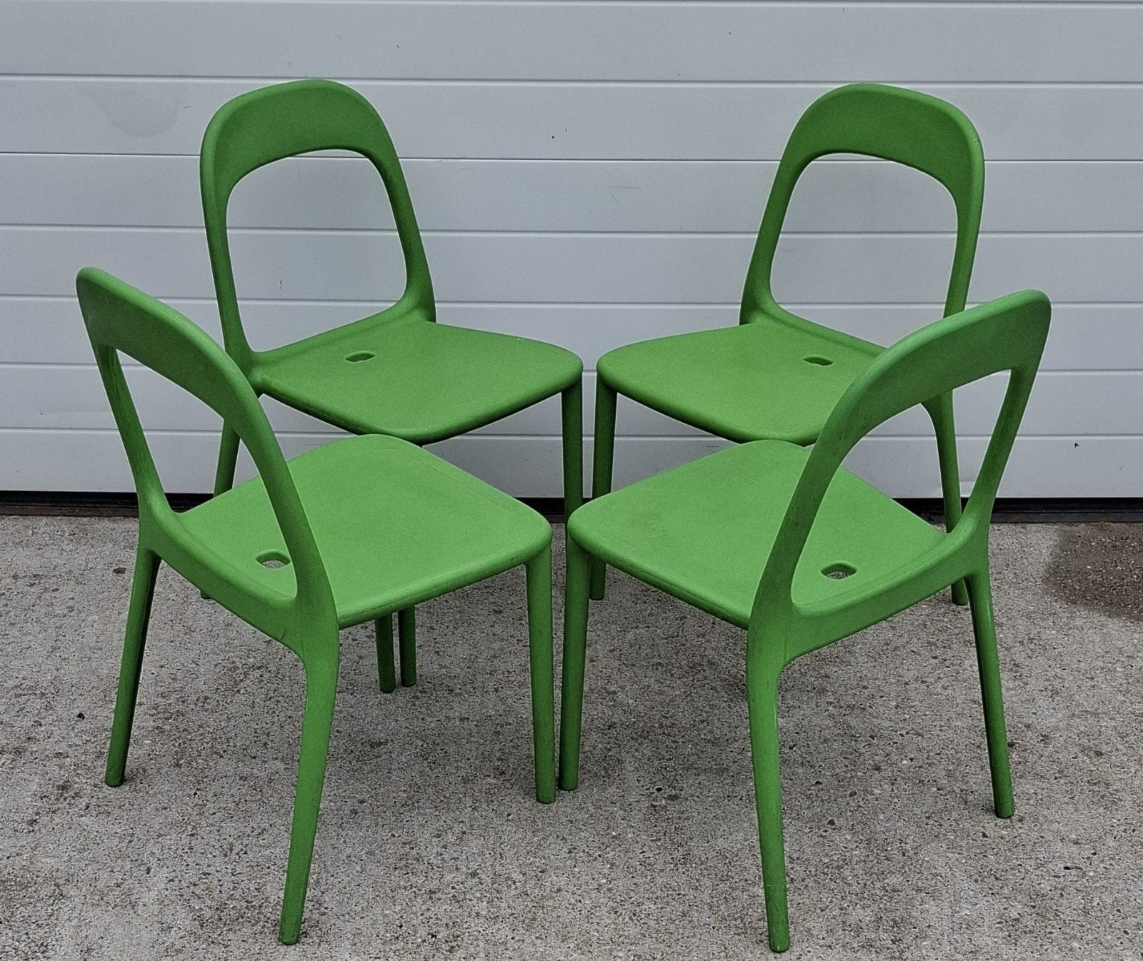 31 x Ikea Urban groen kantine stoelen terras cafe horeca, Ophalen of Verzenden, Zo goed als nieuw, Overige kleuren, Vijf, Zes of meer stoelen