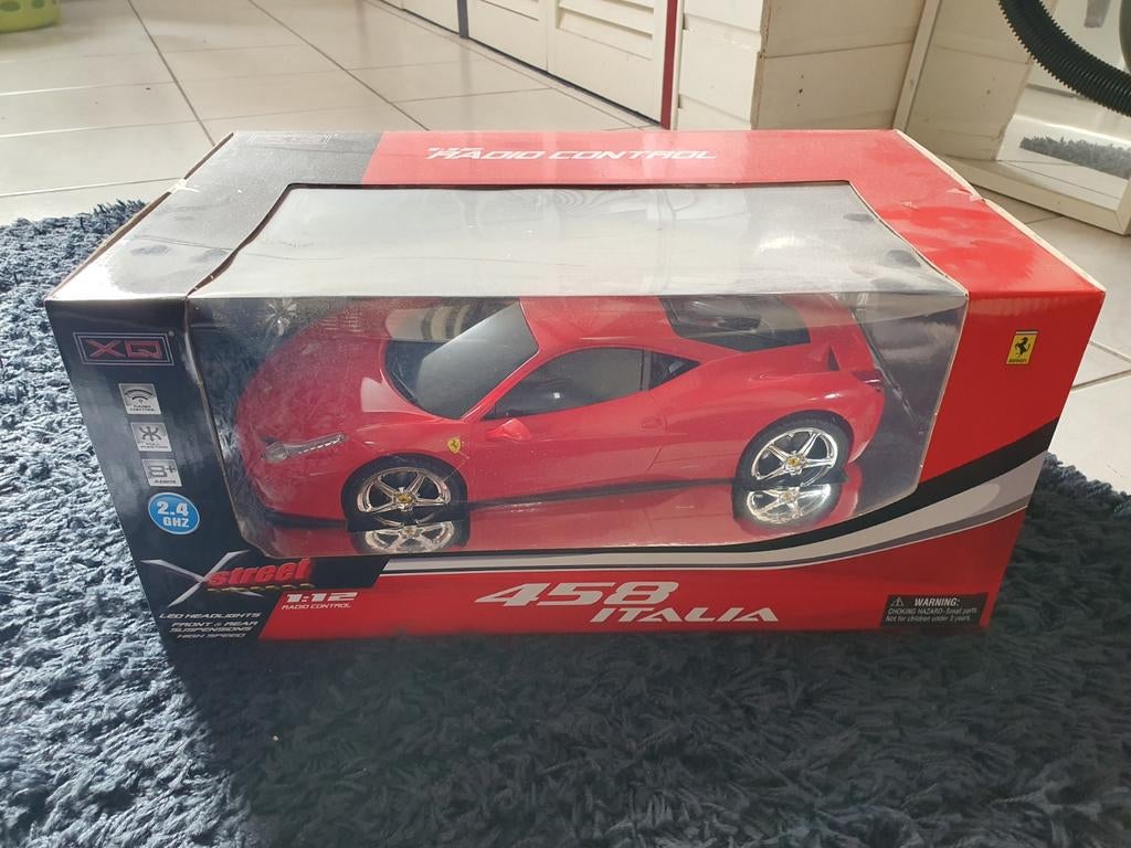 Afstandbestuurbare Ferrari 458 Italia 1:12, Elektro, Nieuw, Ophalen of Verzenden, Auto onroad