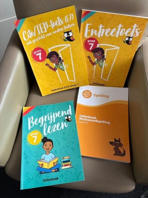 Oefenboeken spelling , begrijpend lezen en Iep-toets gr.7/8, Boeken, Schoolboeken, Ophalen of Verzenden, Zo goed als nieuw, Overige niveaus