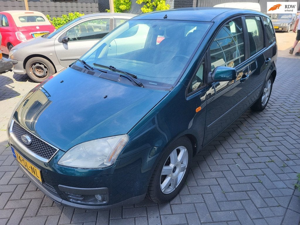 Ford Focus C-Max 2.0-16V Futura autom airco werkt, Gebruikt, Zwart, 700 kg, Automatische klimaatregeling