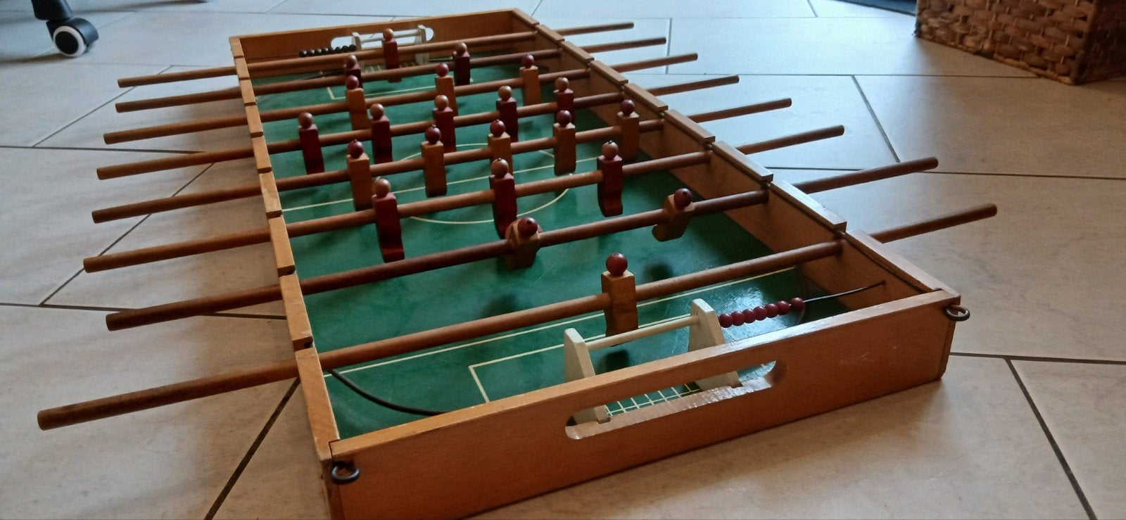 Vintage Tafelvoetbalspel - Houten Voetbaltafel, Kinderen en Baby's, Ophalen, Gebruikt