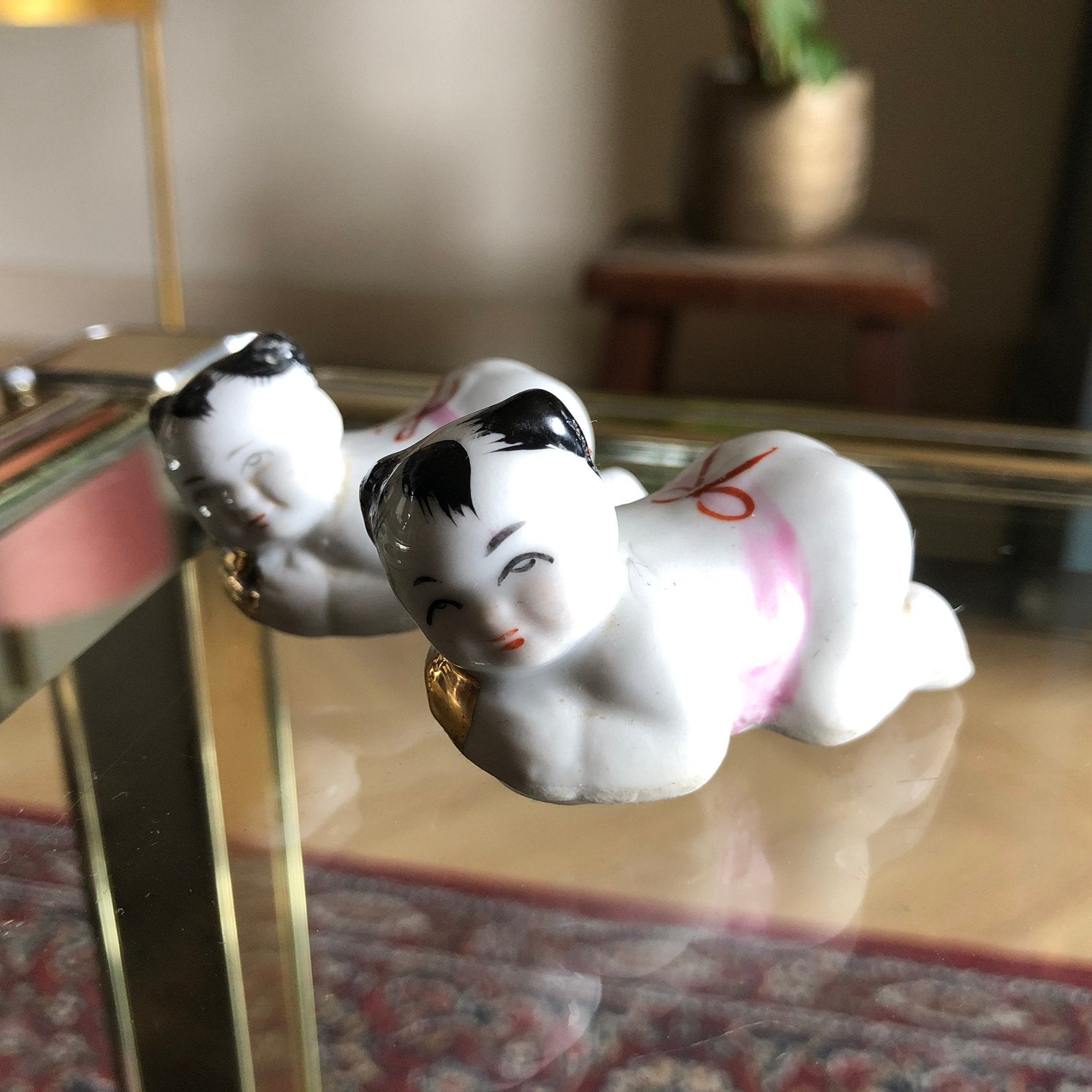 Set Japanse baby beeldjes porselein, Ophalen of Verzenden, Zo goed als nieuw, Mens