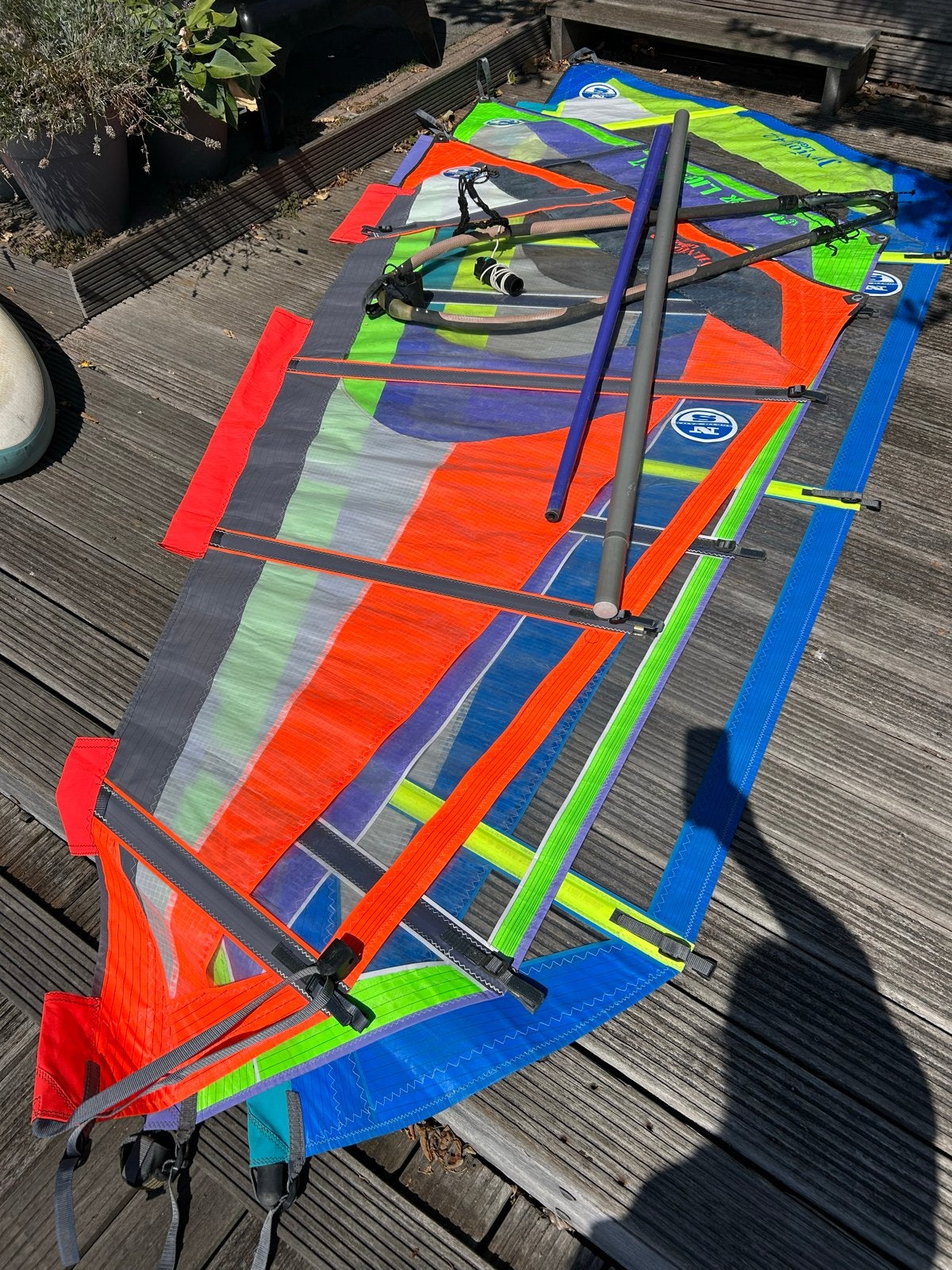 North Sails Junior Surfzeilen 3.2, 3.7, 4.2 incl. toebehoren, Ophalen of Verzenden, Gebruikt, North Sails, Complete set