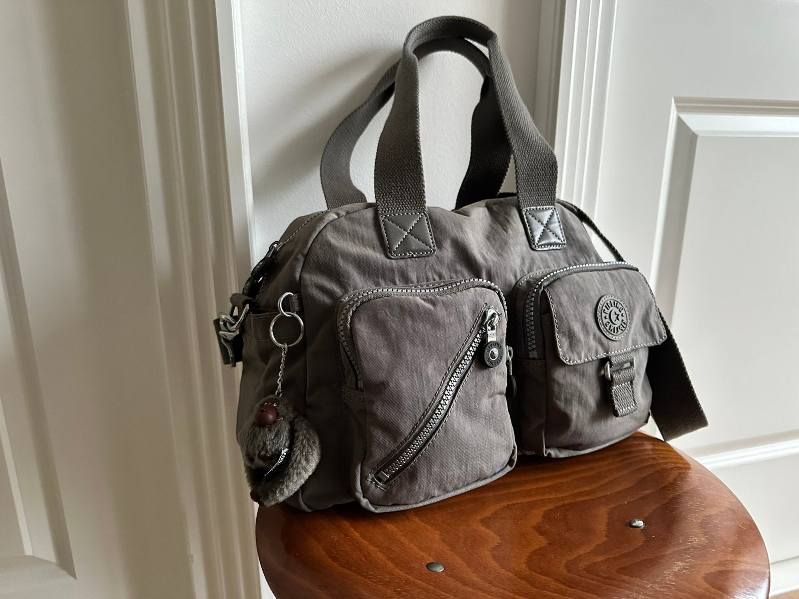 Mooie Kipling tas Fernanda., Ophalen, Zo goed als nieuw, Grijs