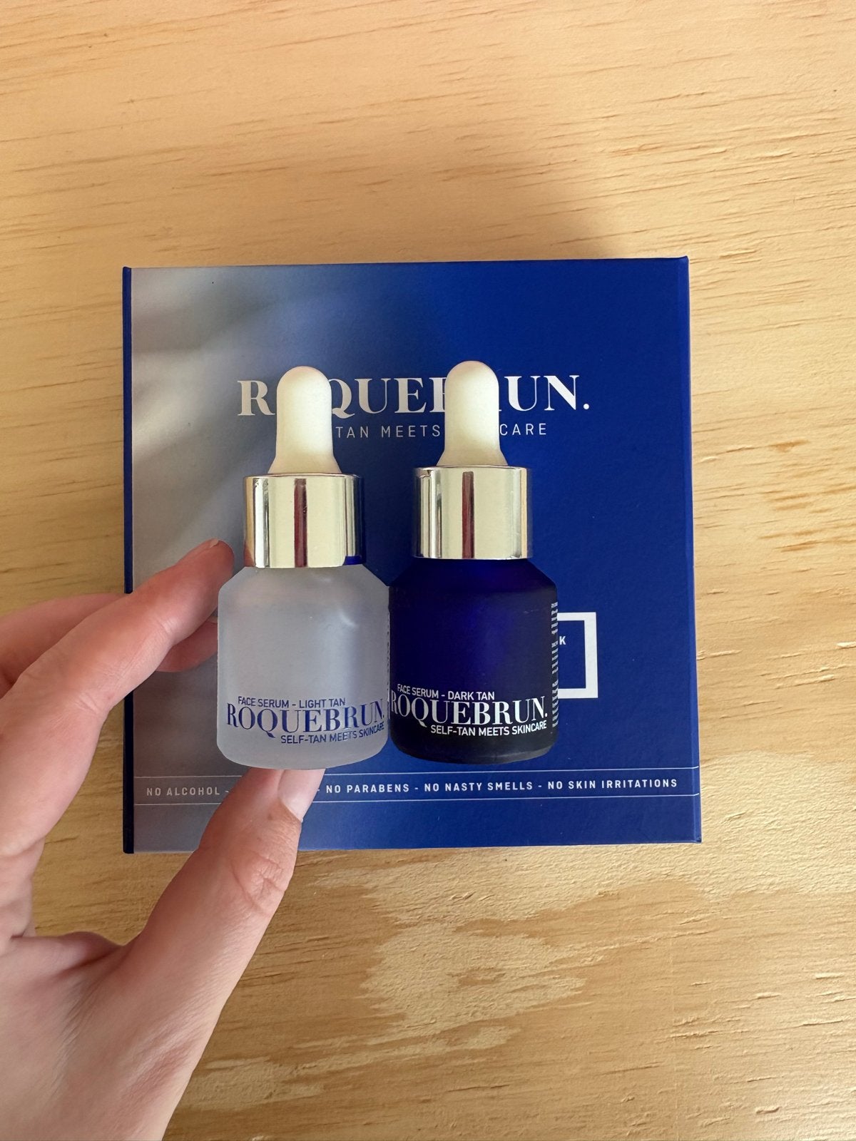 Roquebrun Face Serum Duo 2x15ml - Travelsize, Ophalen of Verzenden, Nieuw, Gehele gezicht, Verzorging