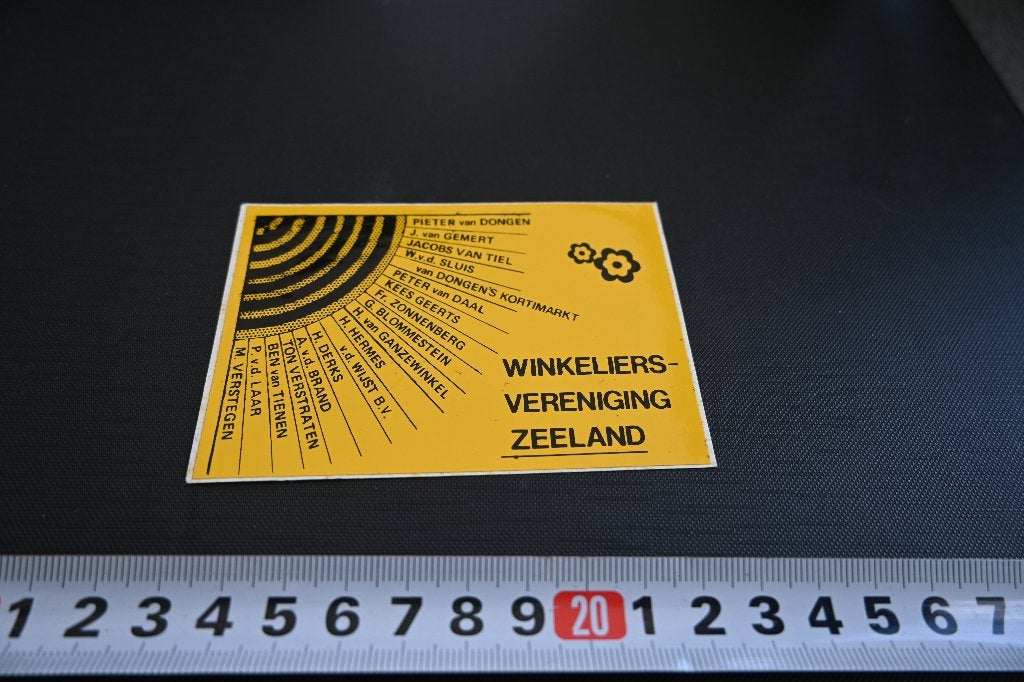 sticker winkeliersvereniging zeeland dongen gemert tiel ea *, Ophalen, Zo goed als nieuw