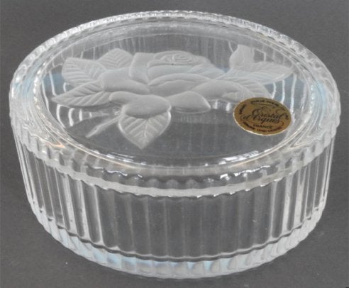 Glazen schaaltje met deksel van Cristal d'Arques., Ophalen of Verzenden
