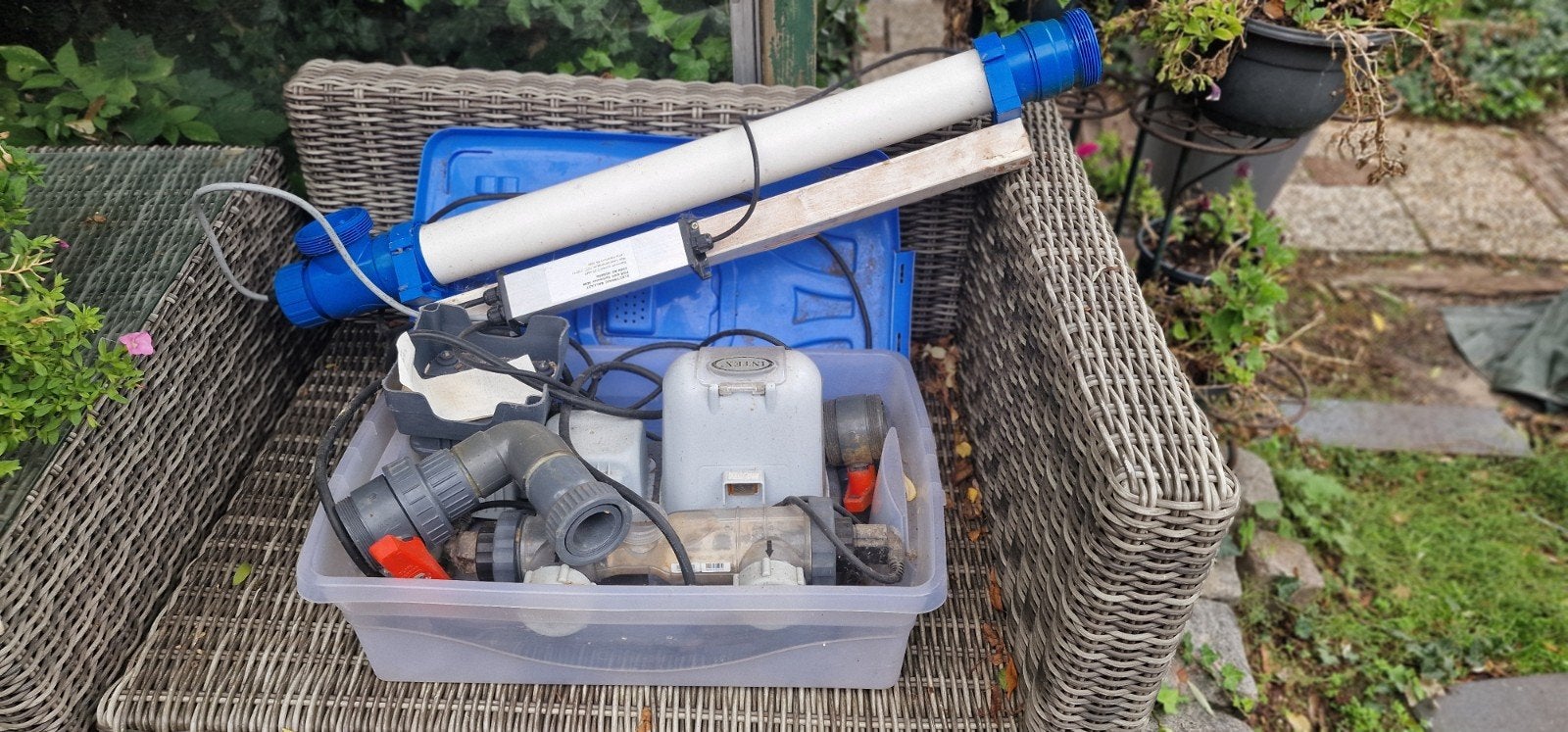 Intex zoutwatersysteem  zwembad, Tuin en Terras, Ophalen of Verzenden, Gebruikt