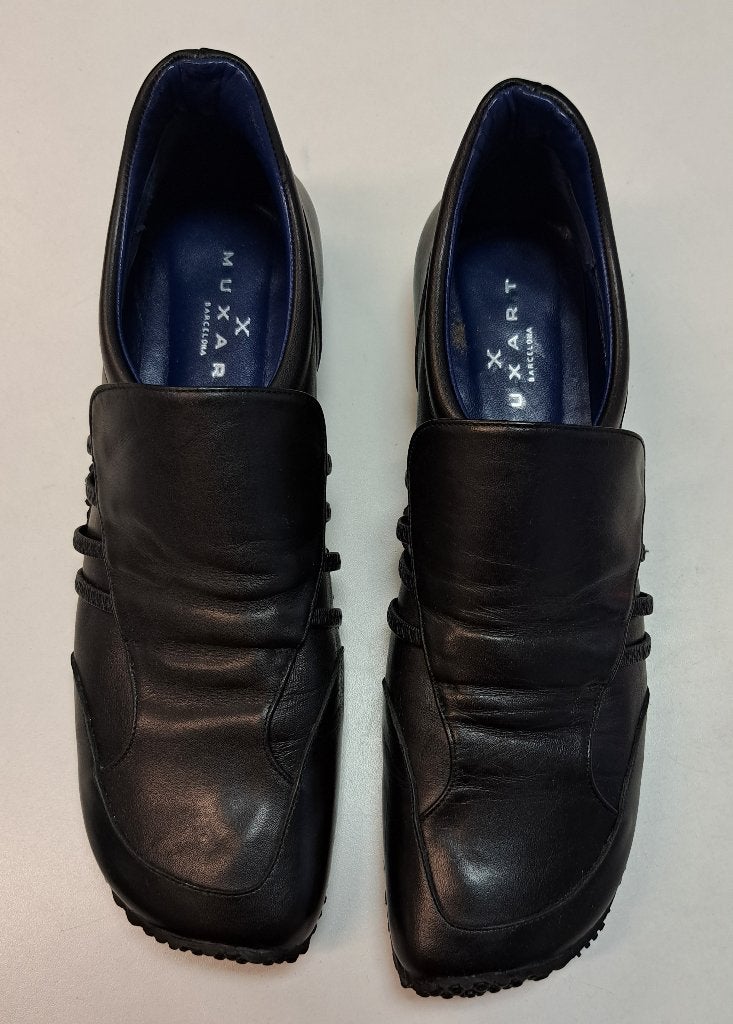 Muxart nieuw zwart leren schoenen instappers noppen 39 42932, Muxart, ., Nieuw, Ophalen of Verzenden