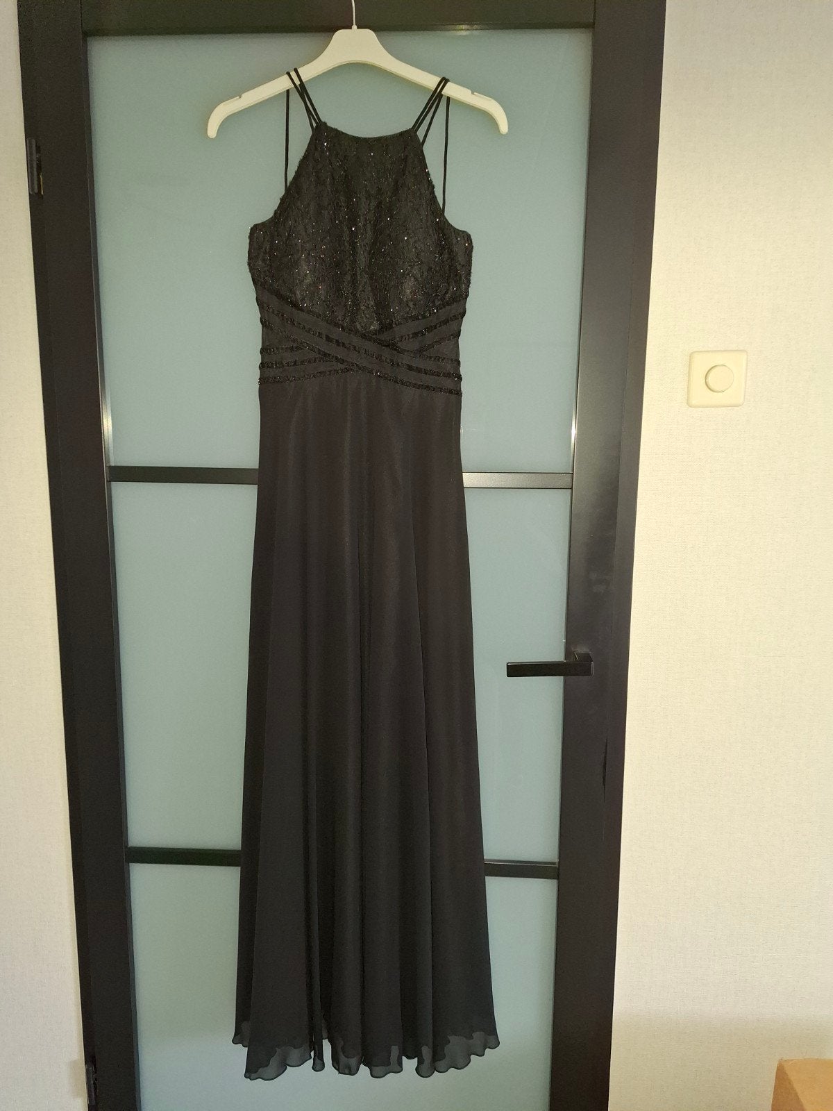 Zwarte galajurk, maat 34., Kleding | Dames, Gelegenheidskleding, Galajurk, Zwart, Ophalen of Verzenden, Zo goed als nieuw