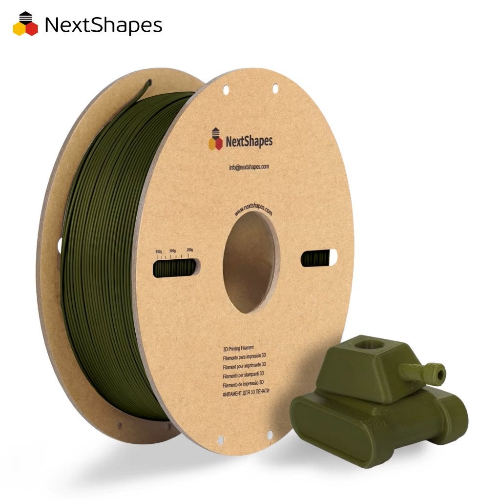 NextShapes Army Green PLA Filament 1.75mm, Computers en Software, 3D-printerbenodigheden, Nieuw, Filamentrollen, Ophalen