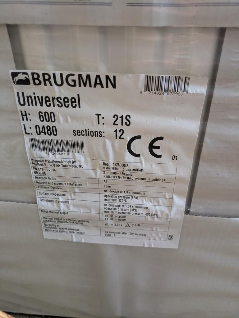 Nieuwe Brugman Radiatoren, Ophalen, Nieuw, Radiator, 30 tot 80 cm