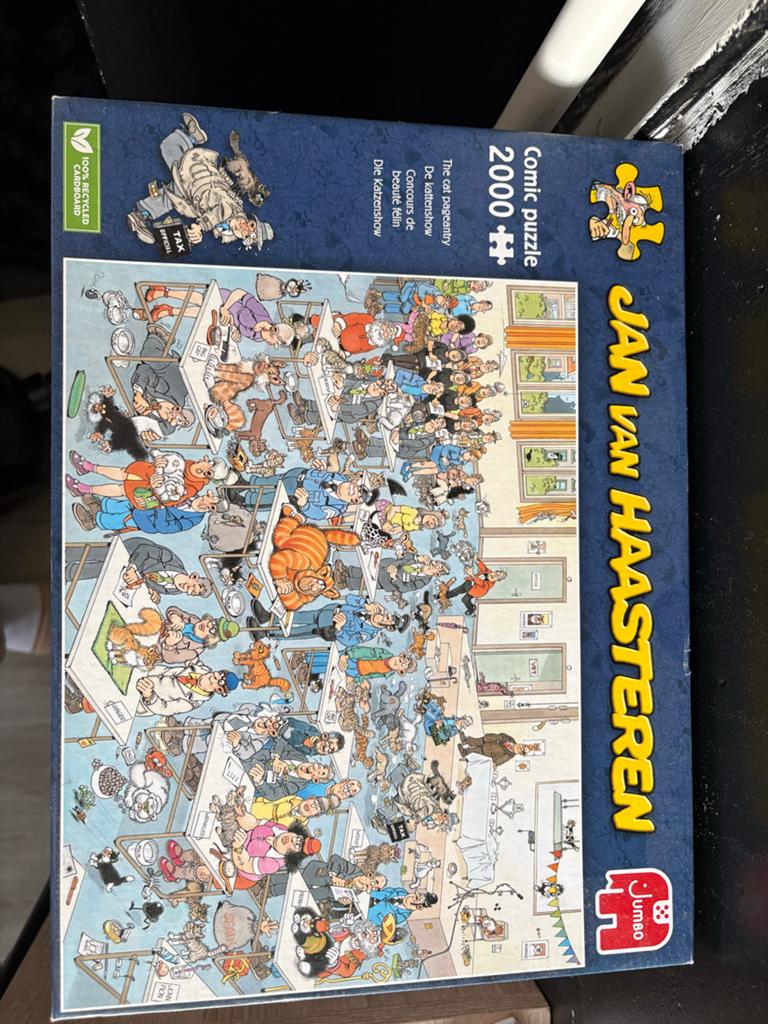Jan van Haasteren De Kattenshow 2000 stukjes, Ophalen of Verzenden, Meer dan 1500 stukjes, Zo goed als nieuw, Legpuzzel