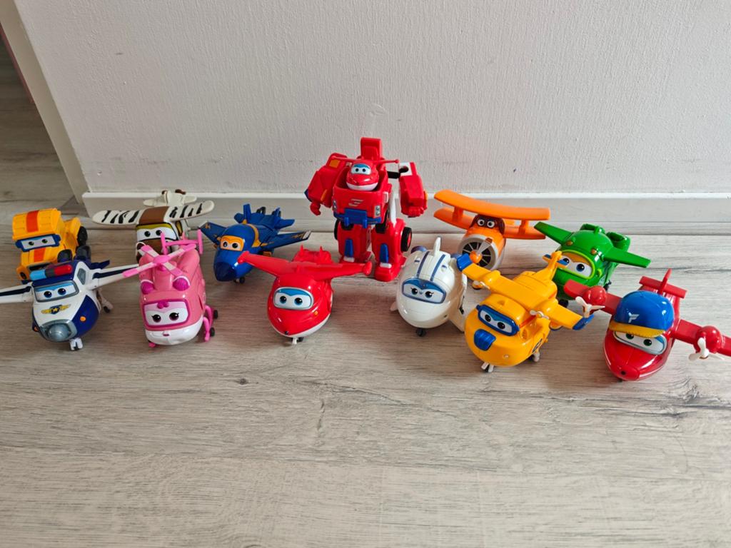 Super wings robot figuren 12 stuks, Kinderen en Baby's, Ophalen of Verzenden