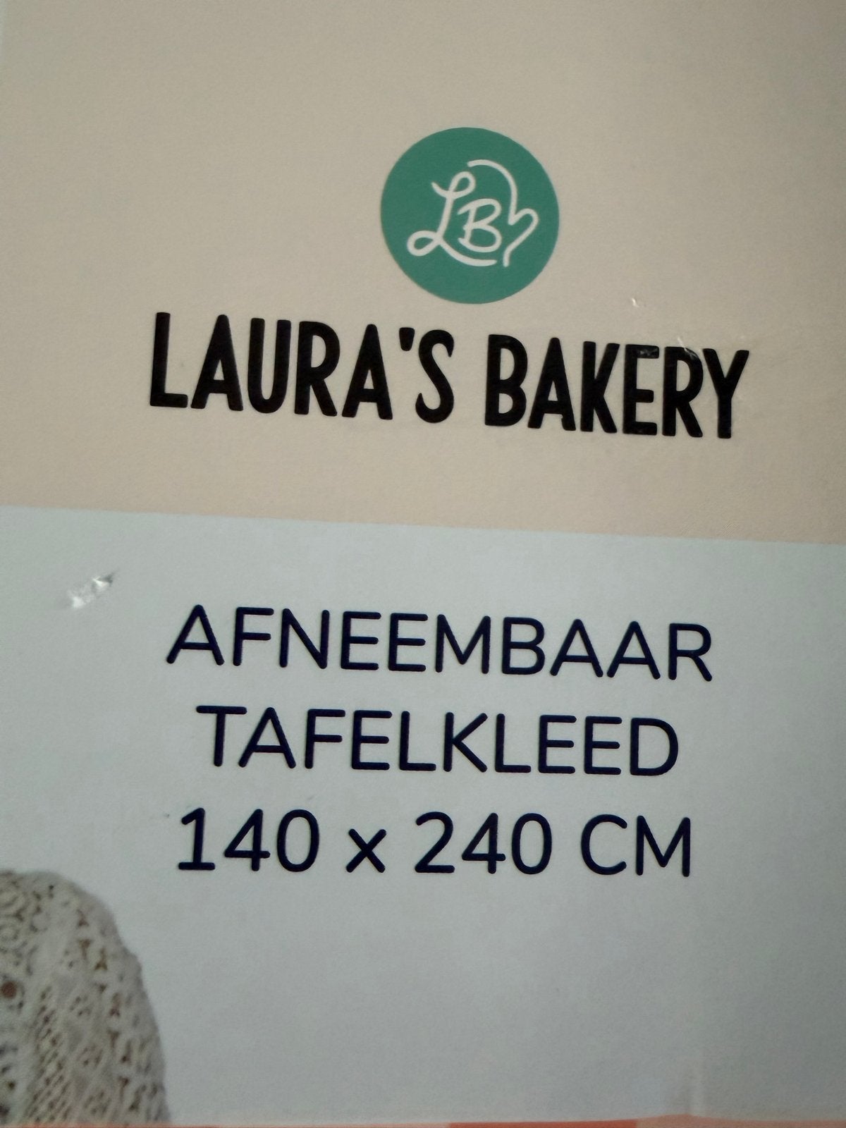 Laura's Bakery Afneembaar Tafelkleed 140x240 cm, Huis en Inrichting, Tafelkleden, Oranje, Nieuw, Ophalen of Verzenden, Kunststof