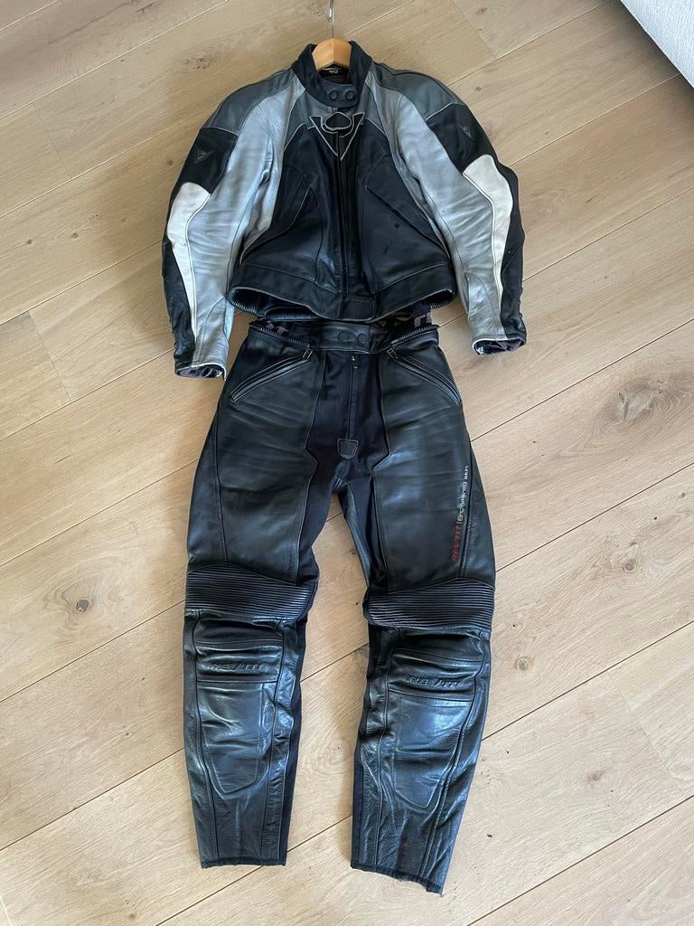 Rev’it! Dames leren motorpak. Jas 40, broek 36, Ophalen, Tweedehands, Dames, Combipak