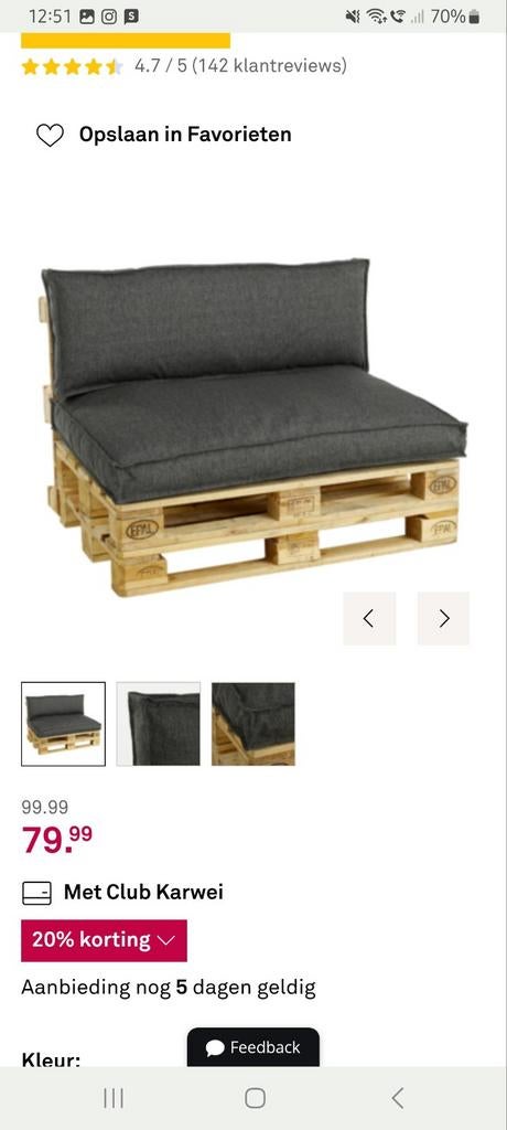 Palletkussens Hidde van Karwei, Ophalen, Nieuw