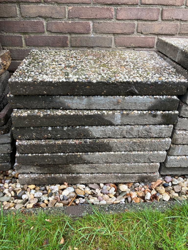 36 Grindtegel 60x40cm, Tuin en Terras, Ophalen, Gebruikt, Beton, Terrastegels