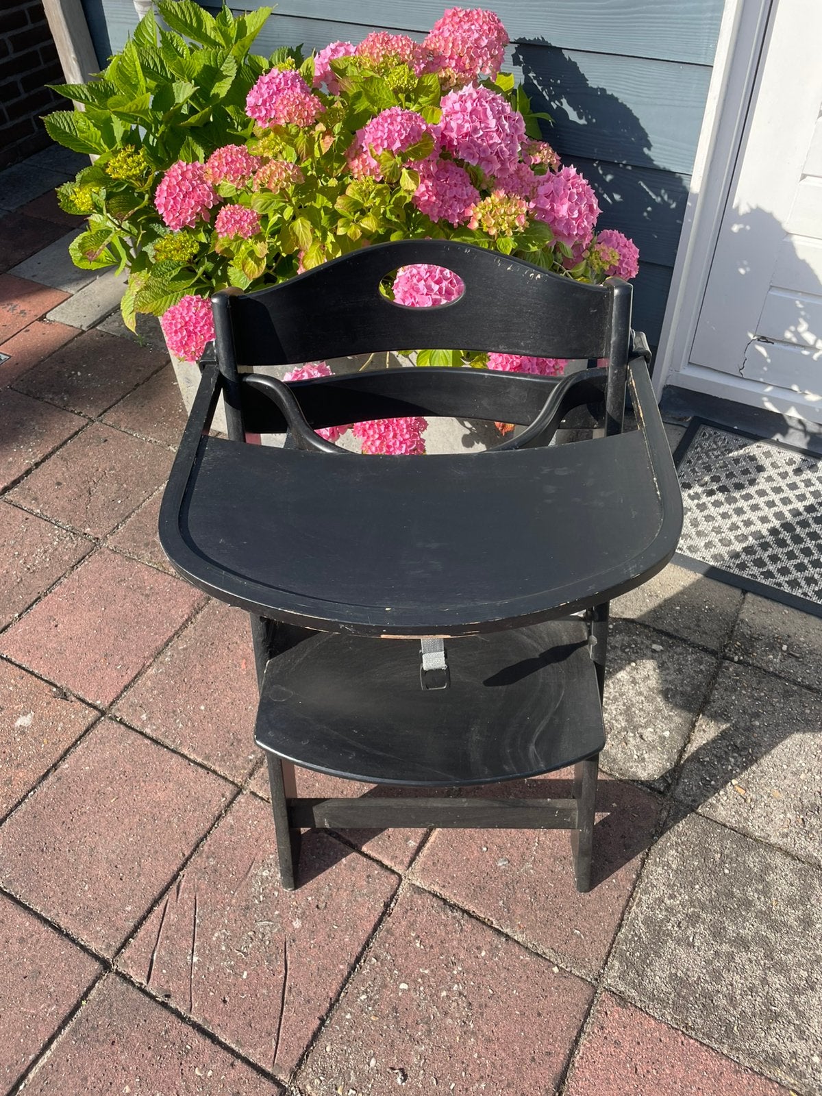 Houten Meegroei Kinderstoel babyGO (Zwart), Kinderen en Baby's, Kinderstoelen, Ophalen, Gebruikt, Meegroeistoel