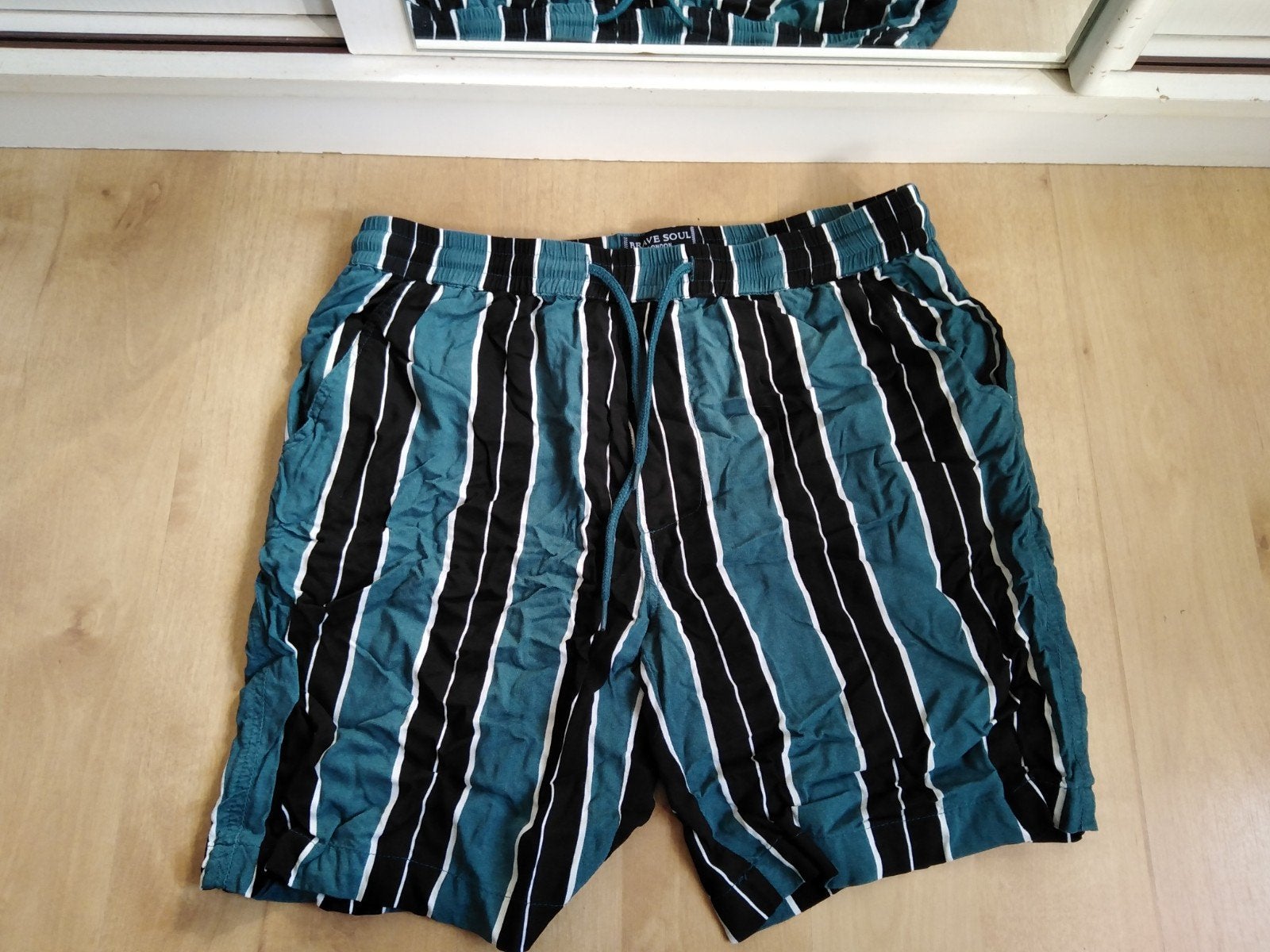 Gestreepte korte broek brave soul, Brave Soul, Ophalen of Verzenden, Zo goed als nieuw, Groen