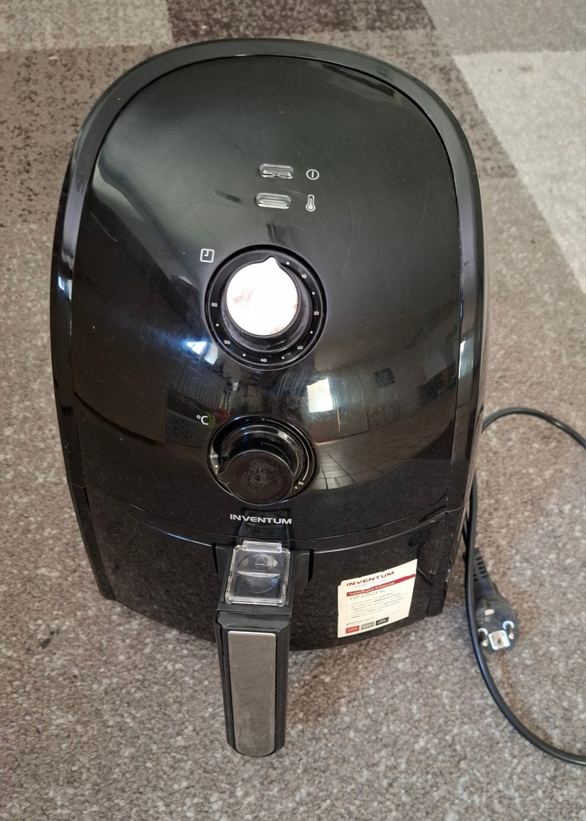 Airfryer Inventum GF250HL  - 2.5L, Witgoed en Apparatuur, Frituurpannen, 2 tot 3 liter, Ophalen of Verzenden, Gebruikt, Uitneembare binnenpan