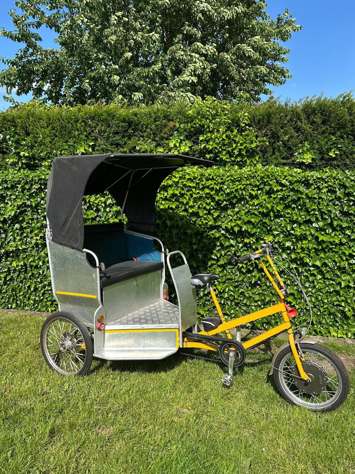 Unieke elektrische Riksja fiets – 48V 40Ah, Fietsen en Brommers, Fietsen | Bakfietsen, Ophalen, Zo goed als nieuw, 4 kinderen of meer