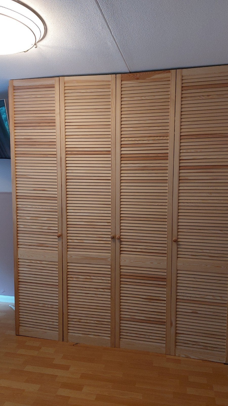 Louvre Houten vouwdeuren met lamellen - 241x50cm, Huis en Inrichting, Ophalen, Gebruikt, 200 cm of meer, 50 tot 100 cm
