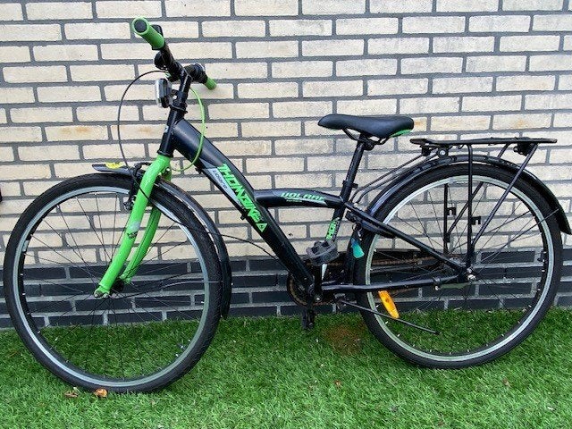 Jongensfiets Volare Thombike 26 inch groen / zwart, Terugtraprem, Gebruikt, Versnellingen, Volare