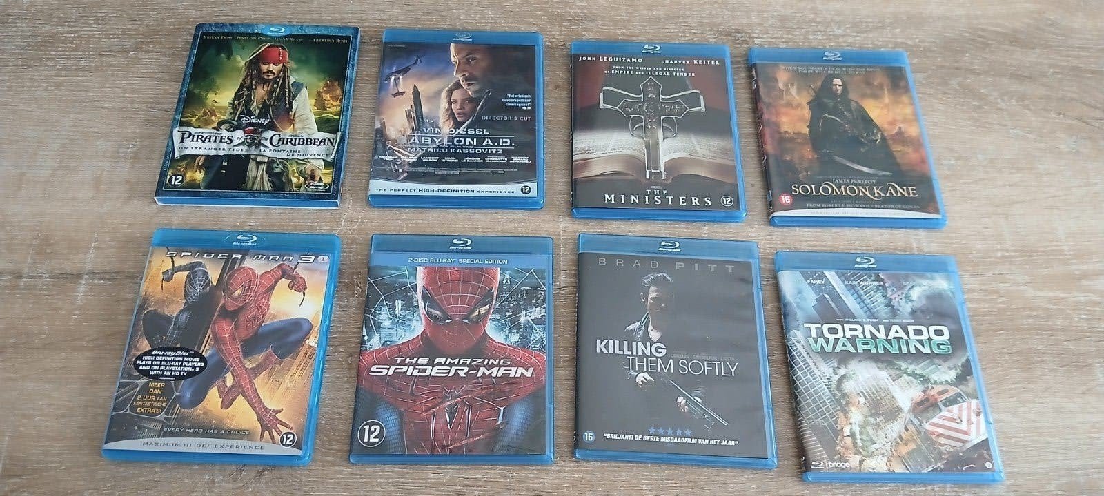 Blu-ray dvd Pirates spider-Man Babylon A.D. Solomon kane, Film, Actie, Ophalen of Verzenden, Zo goed als nieuw