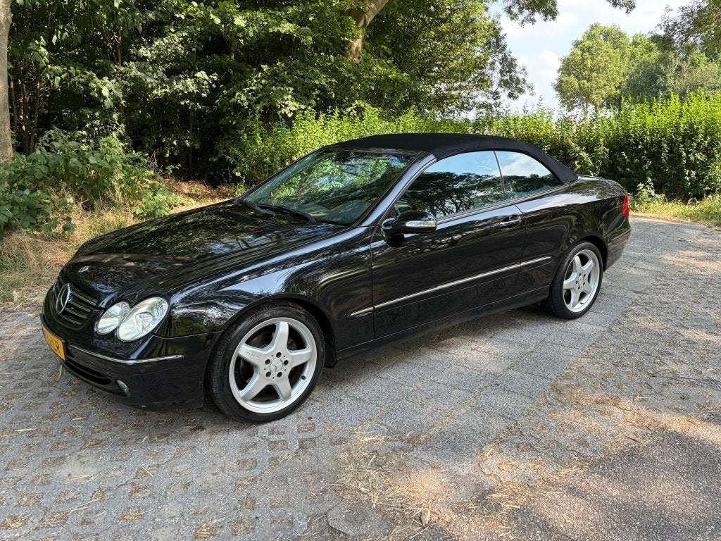Mercedes-Benz CLK 3.2 Clk320 Cabriolet AUT 2004 Zwart, Auto's, Mercedes-Benz, Automaat, Achterwielaandrijving, Zwart, Cabriolet
