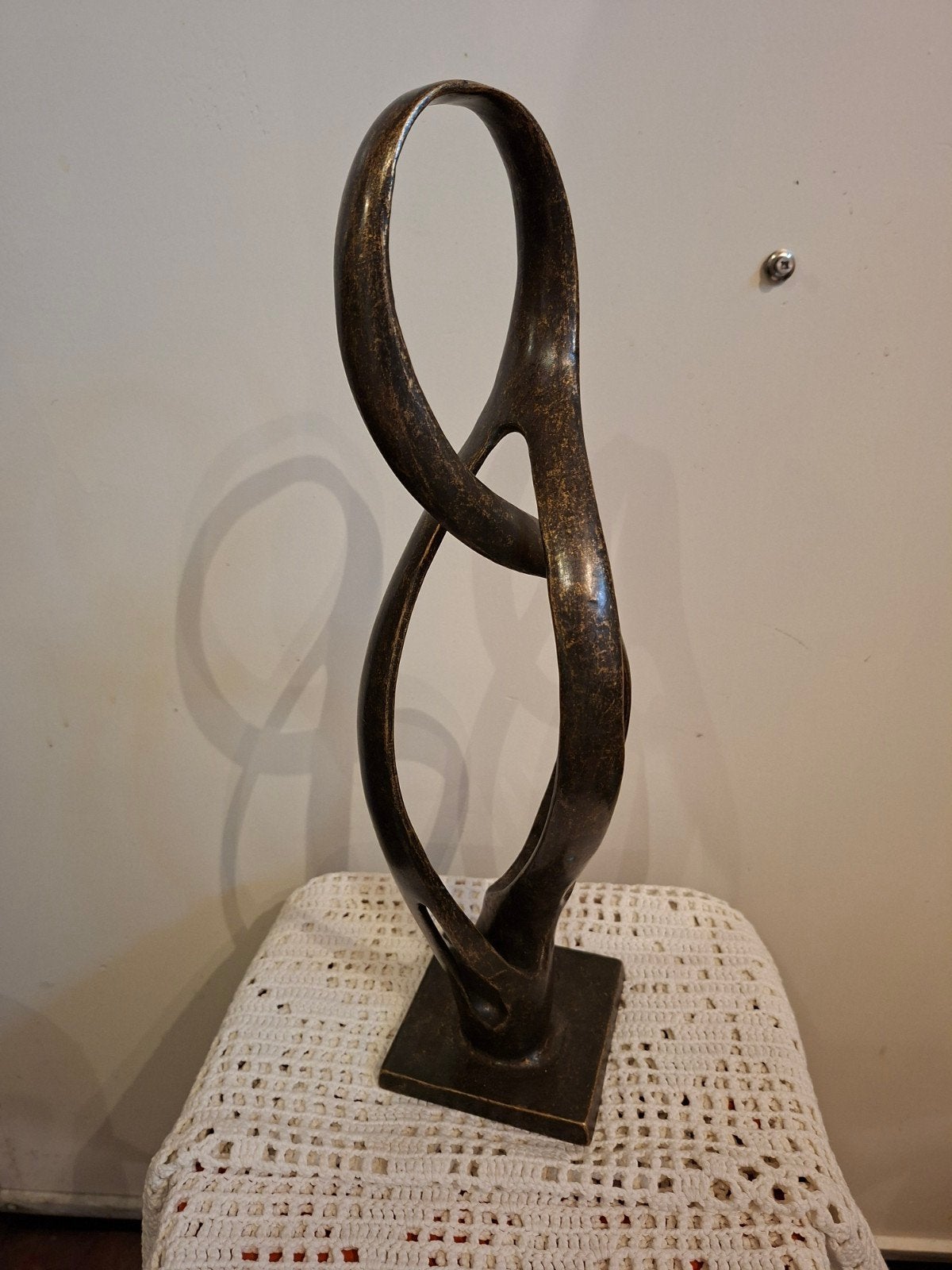 Abstract bronzen sculptuur, gesigneerd, Ophalen of Verzenden