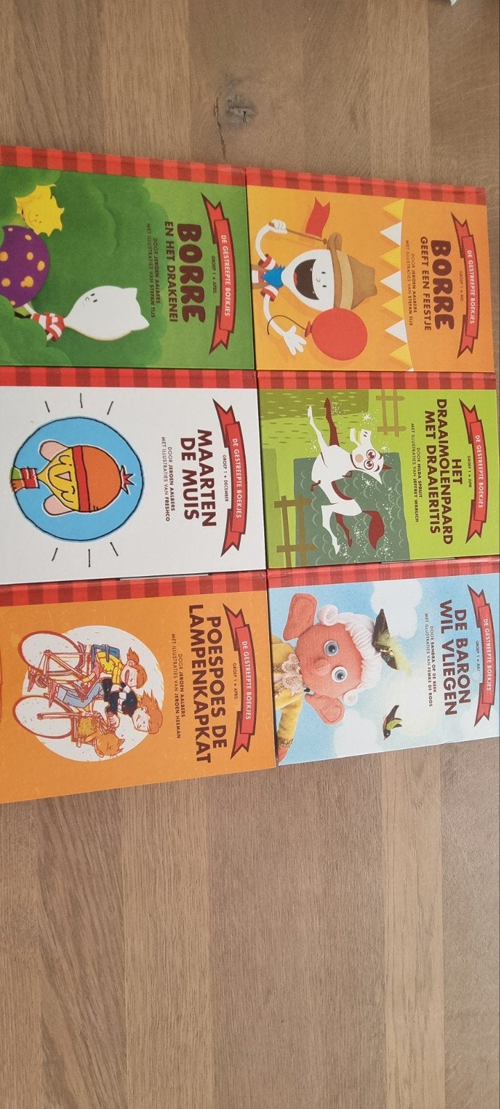 6 Borre boekjes in goede staat - De Gestreepte Boekjes, Gelezen, 5 of 6 jaar, Fictie algemeen, Jongen of Meisje