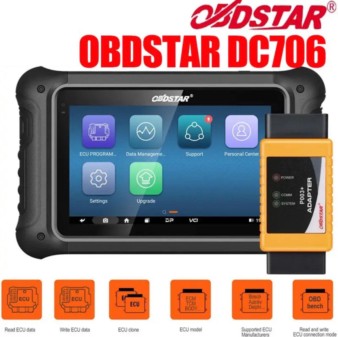 OBDSTAR DC706 ECU Tool Volledige versie en P004-adapter, Ophalen of Verzenden