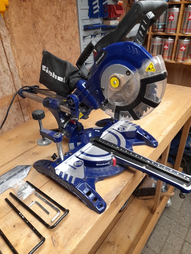 Radiaal kap en verstekzaag Einhell N KGS 211 Dual, Ophalen, Gebruikt, Einhell, Afkortzaag