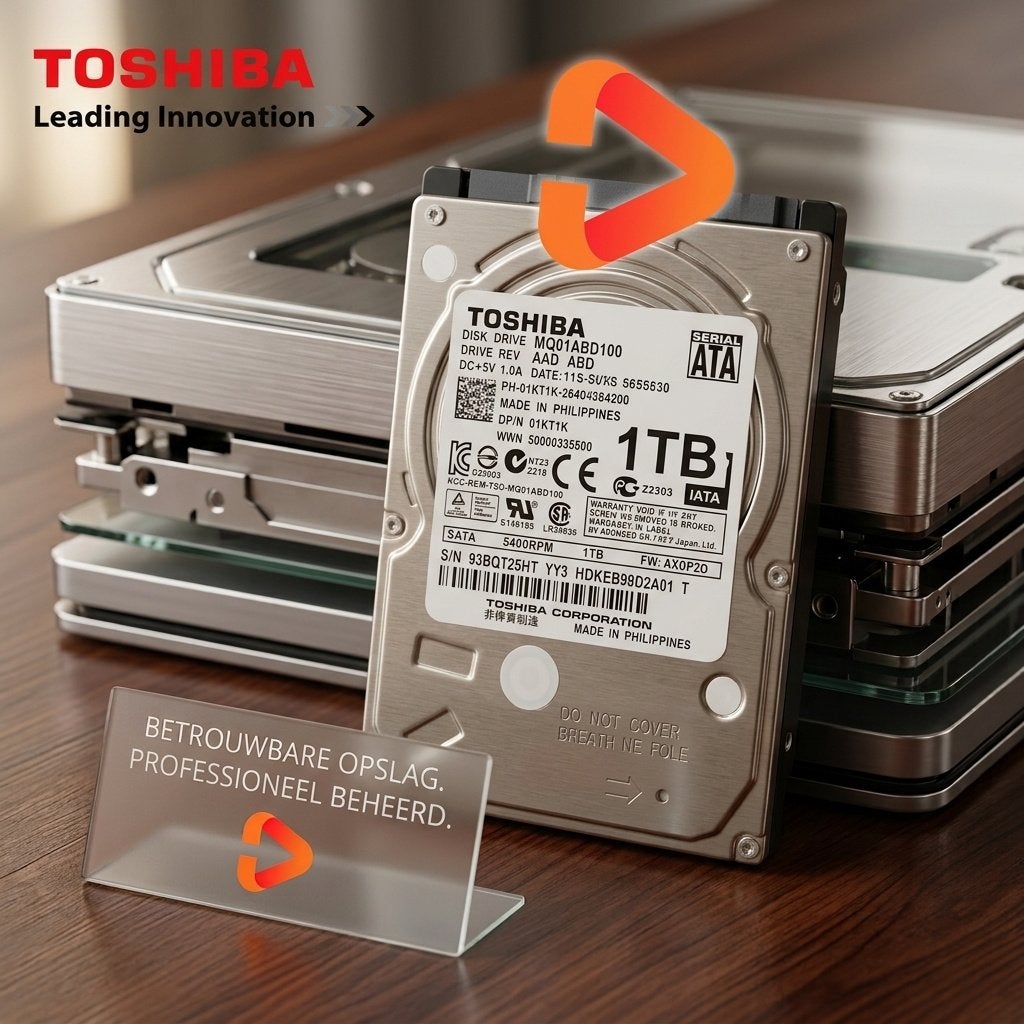 Toshiba 1TB 1000GB 2.5" Harde Schijf (SATA / 5400 RPM), Intern, Toshiba, Info@toshiba.com, Refurbished