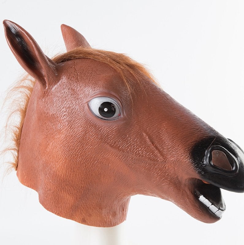 Paard Masker Paarden Paardenhoofd Furry Dier Carnaval, Verzenden, Nieuw, Feestartikel, Carnaval