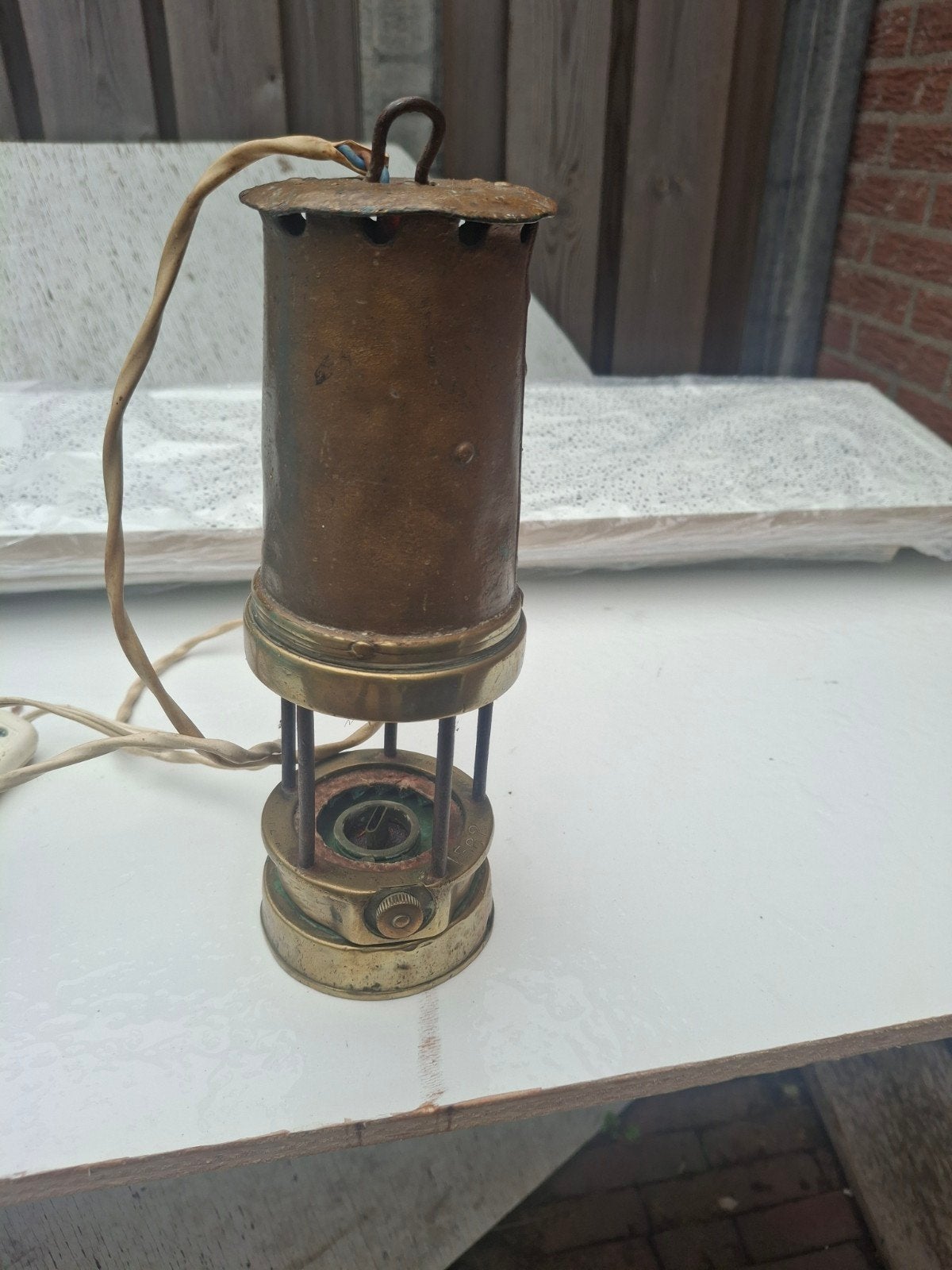 Antieke koperen mijnlamp - decoratieve lamp, Ophalen