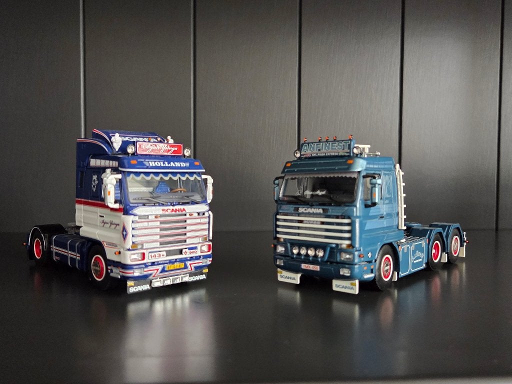 2x Wsi scania 143 "Anfinest" en "IJsinga", Ophalen of Verzenden, Nieuw, Bus of Vrachtwagen, Wsi