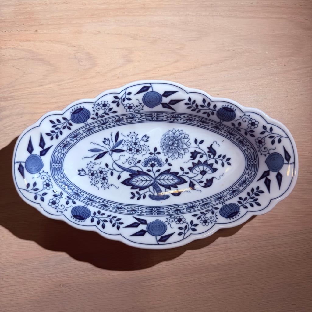 Hutschenreuther Blau Zwiebelmuster Ovale Schaal, Ophalen