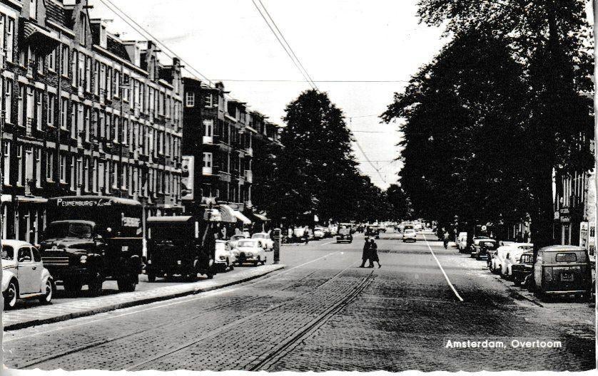 AMSTERDAM - OVERTOOM, Verzamelen, Ansichtkaarten | Nederland, Ongelopen, Noord-Holland, 1940 tot 1960, Ophalen of Verzenden