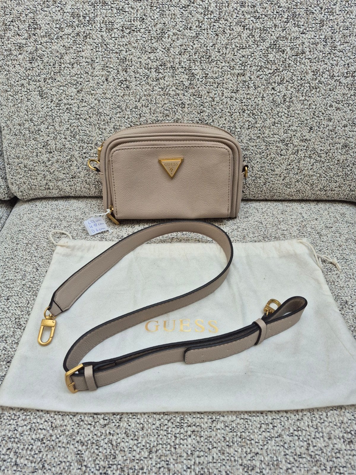 GUESS Crossbody,  met dustbag, Ophalen of Verzenden, Zo goed als nieuw, Beige, Guess
