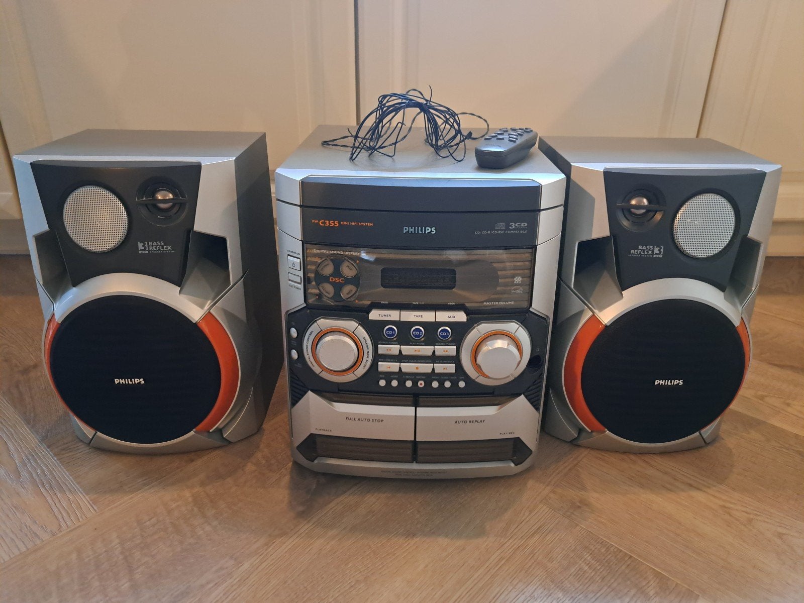Philips Microset FW-C355/22 met CD, Cassette en Radio, Ophalen, Philips, Gebruikt, Cassettedeck