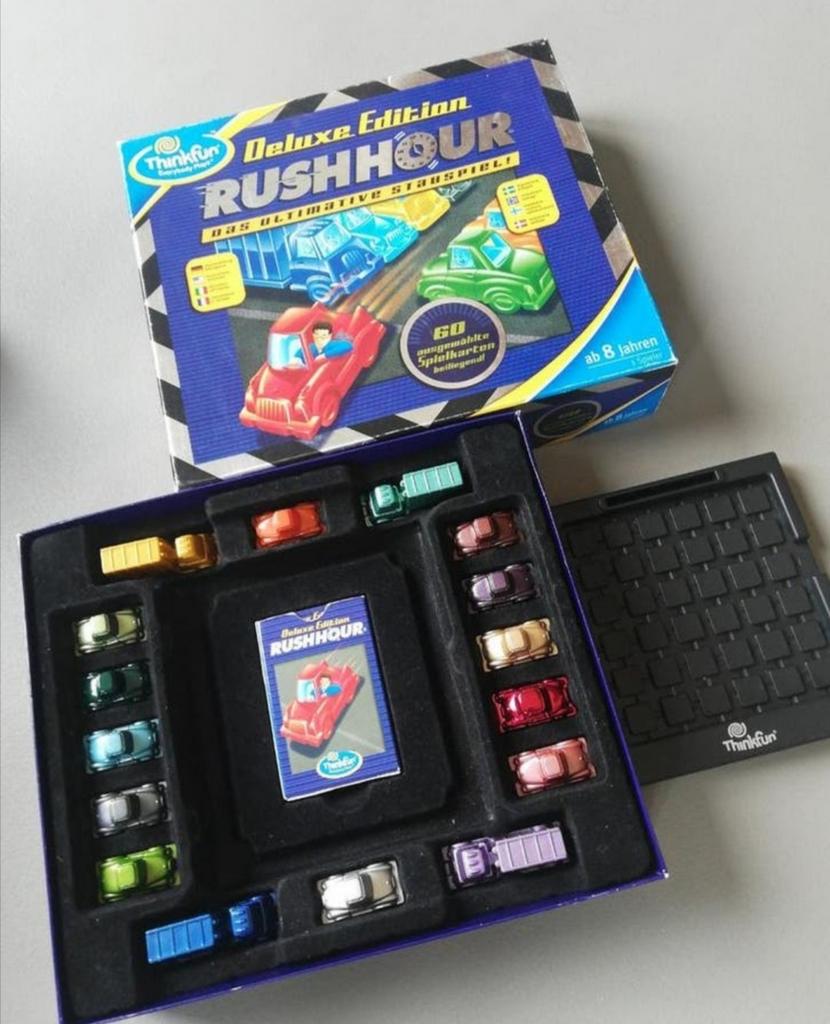 Rushhour deluxe, thinkfun iq raadsels, Ophalen of Verzenden, Minder dan 500 stukjes, Zo goed als nieuw, Rubik's of 3D-puzzel