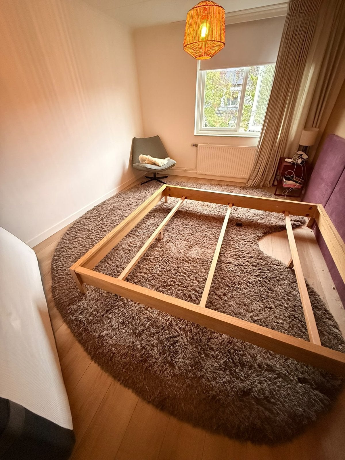 Leolux Hoogpolig Vloerkleed organisch, Ophalen, Gebruikt, Bruin, 200 cm of meer