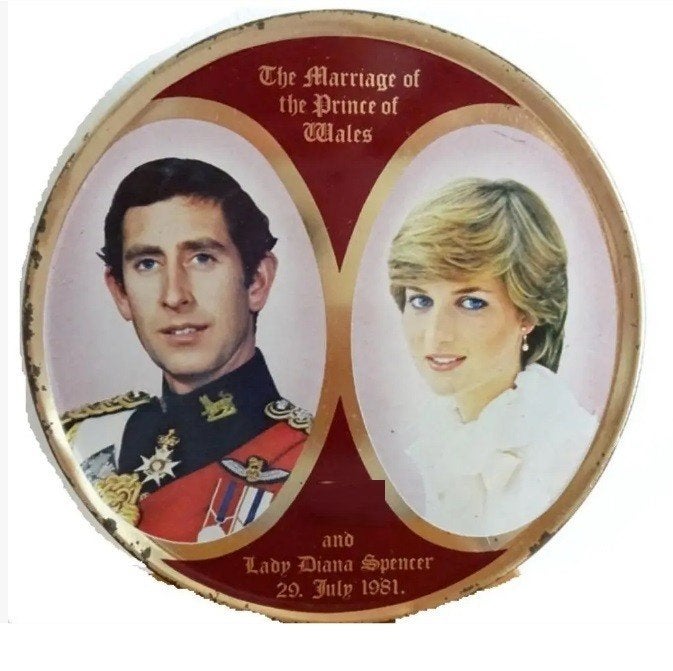 Marriage Diana Charles Engelse koninklijke familie oude blik, Verzamelen, Blikken, Ophalen of Verzenden, Gebruikt, Overige