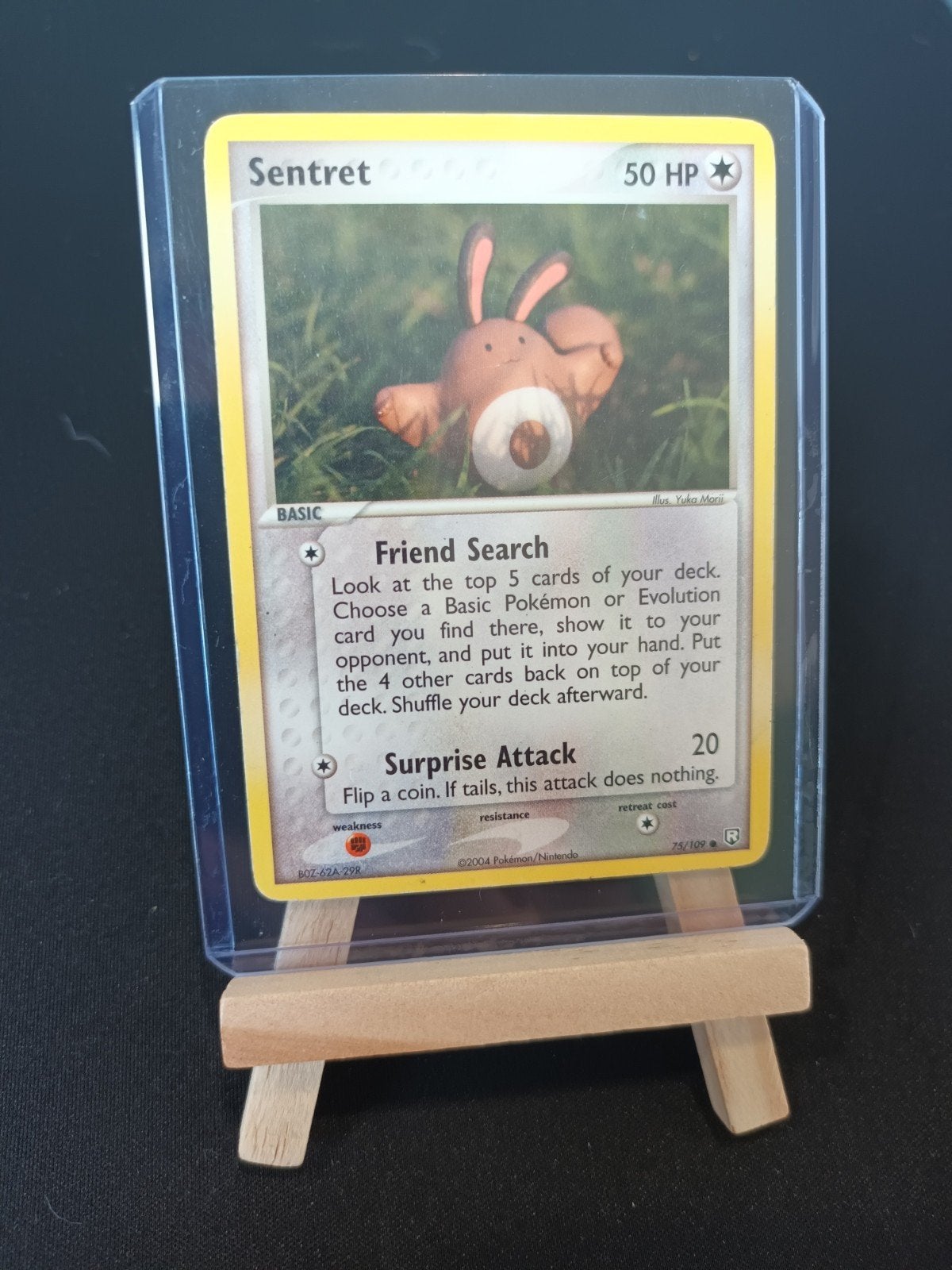 Pokémon Sentret 75/109 -Team Rocket Returns - LP- Yuka Morii, Ophalen of Verzenden, Gebruikt, Losse kaart