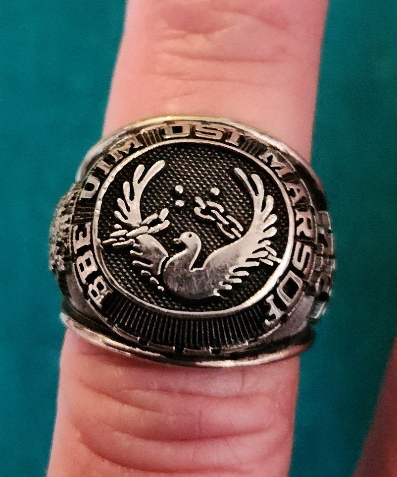 BBE Ring 3 D Korps Mariniers, Verzamelen, Ophalen of Verzenden, Marine, Nederland, Embleem of Badge
