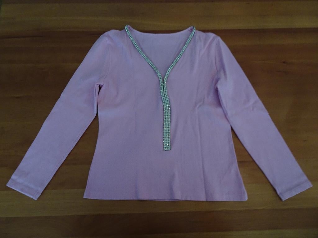ZUCCHERO roze top met Swarovski stenen, Kleding | Dames, ZUCCHERO, Verzenden, Maat 42/44 (L), Nieuw